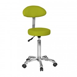 WEELKO Fast+ Round-shaped stool with oval backrest - Green