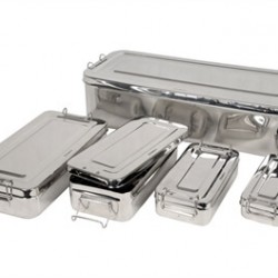 GIMA Stainless steel box with handles 20 x 10 x h 4.5 cm