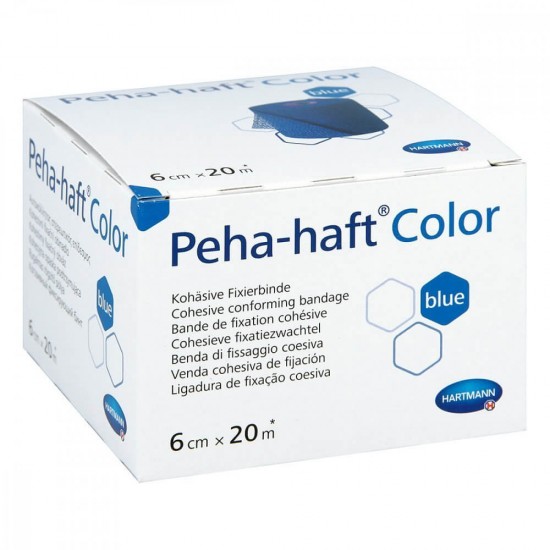 HARTMANN Peha-haft Самофиксиращ се еластичен бинт с кохезивен ефект син 6cm x 20m