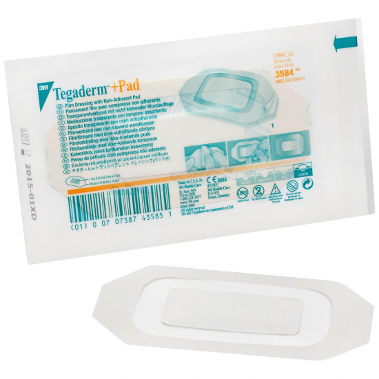 3M Tegaderm + Pad, pad стерилна превръзка за рани 9cm x10cm 3582 (Опаковка: 5броя)