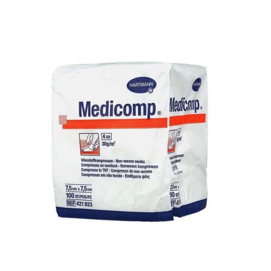 HARTMANN Medicomp  Нестерилни компреси 4 дипли 7.5cm x 7.5cm 100 бр