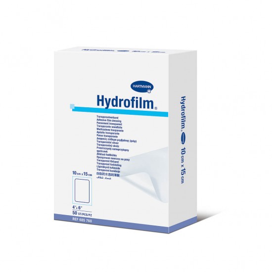 HARTMANN Hydrofilm Прозрачна филм-превръзка за надеждно покриване на рани 10cm x 15cm 50 бр