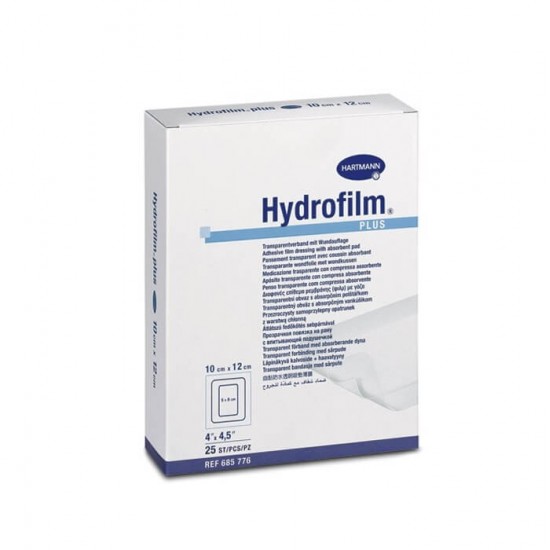 HARTMANN Hydrofilm Plus Прозрачна филм-превръзка с абсорбираща подложка 10cm x 12cm 25 бр