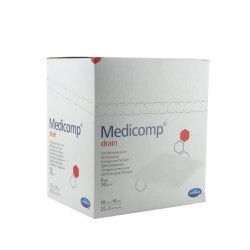 HARTMANN Medicomp Drain sterile compresses 6ply 10cm x 10cm 25x2pcs