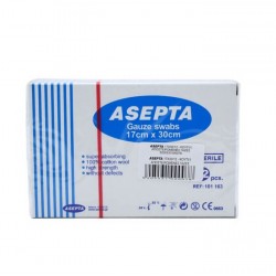 ASEPTA стерилни марлени компреси 17cm x 30cm 12 бр