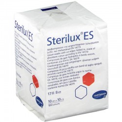 HARTMANN Sterilux ES non-sterile gauze pads with folded edges 10cm x 10 cm  17 threads 8ply 100 pcs