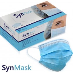  Syndesmos Synmask Еднократни маски за лице 3 слойни, BFE 95% 50 бр 