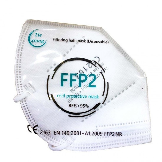 Tiexiong FFP2 Civil Protective Mask BFE> 95% White 20pcs