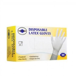 OEM Латексови ръкавици размер с пудра размер L 100 бр 