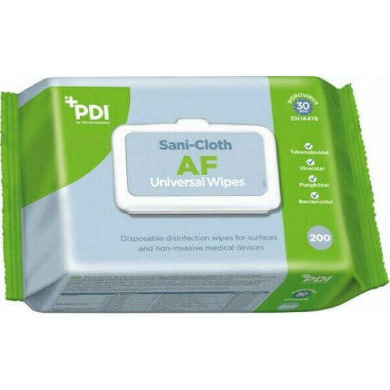 Кърпички за почистване и дезинфекция , PDI Sani Cloth AF Universal Wipes 200pcs