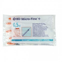 BD Micro-fine 0,5ml Insulin Syringe and needle 29G 0,33x12,7mm 100 pcs