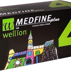 MedTrust WELLION Medfine Plus Игли за инсулинови писалки  4mm / 0,23mm (32G) 100броя 
