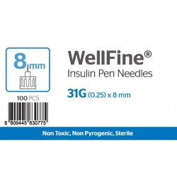 Инсулинови игли, MedExel WellFine Insuline Pen needles 31G (0.25)x8mm 100 pcs