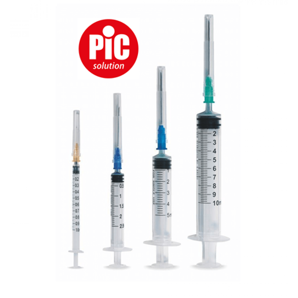 PIC Solution Needle Syringe 5 ml 21G 100 pcs