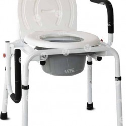 Waterproof Bath Chair With Folding Sides and Container WC Vita 09-2-118 WC "Drop Arm"