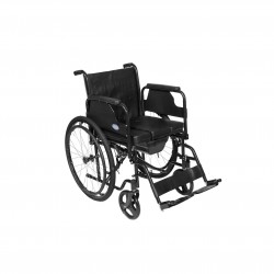 Тоалетен инвалиден стол с рингове за придвижване, Wheelchair with Container Mobiak 0223004