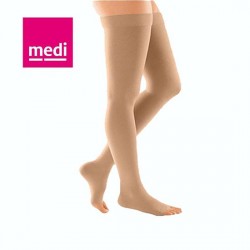 Duomed Upper Thigh Graduated Compression Stockings for Phlebitis CCL1, Covered Toes Medi