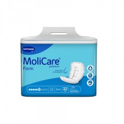 Molicare Premium Form Σερβιέτες Ακράτειας 6 Σταγόνες (Συσκευασία 32 Τεμαχίων) HARTMANN 168406