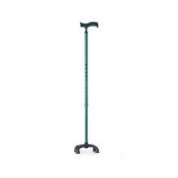 Aluminum Cane with Tripod Base - Green Moretti RP192V