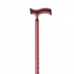 Aluminum Cane with Tripod Base -Red Moretti RP192R