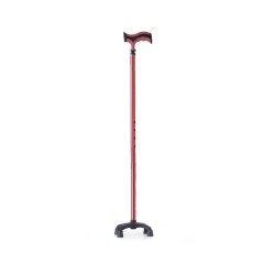 Aluminum Cane with Tripod Base -Red Moretti RP192R