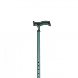 Aluminum Cane with Wide Base - Green Moretti RP191V