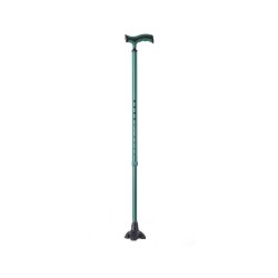 Aluminum Cane with Wide Base - Green Moretti RP191V