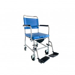 Тоалетен стол с колела, Bathroom Toilet Trolley with Mobiak Container 0804932