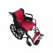 Сгъваема количка за инвалиди, червено-черен цвят,Wheelchair Golden Red- Black Mobiak 0808480