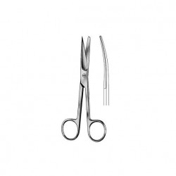 Scissors Acid Blunt Curved 18cm Hilbro HL10.0013.18