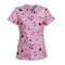 Bambina Pink Heart Medical Blouse for Women B-Well 400763