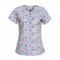 Bambina Medical Blouse Hearts / Ribbons for Women Without Buttons 400762