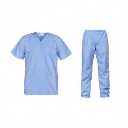 Set Tunic & Trousers Light Blue Unisex Β-Well 430113