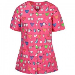 Medical Blouse Carina Teeth for Women with Buttons B-Well 401566