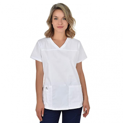 Andrea White Medical Blouse for Women B-Well 401000