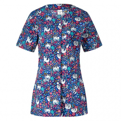 Carina Sloths Medical Blouse for Women B-Well 401572