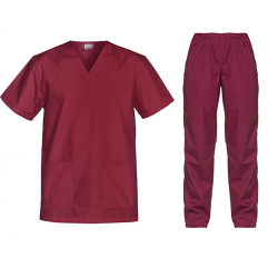 Set Tunic & Trousers BordeauxUnisex Β-Well 430108