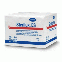 Sterilux ES Gauze Cotton Sterile 17 Threads 8ply 10x10cm (Pack of 50 Pieces) HARTMANN 4185574