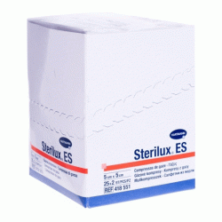 Sterilux ES Gauze Cotton Sterile 17 Threads 8ply 5x5cm (Pack of 50 Pieces) HARTMANN 4185514