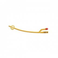 Catheter 2-way Latex Gold No18 Foley Rusch 180605