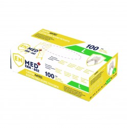 Latex Powder Free Examination Gloves, Large (Package of 100pcs) EnMed