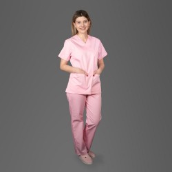 Ιατρική Νοσηλευτική Στολή Scrub Ανοιχτό Ροζ