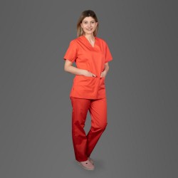 Ιατρική Νοσηλευτική Στολή Scrub Κοραλί
