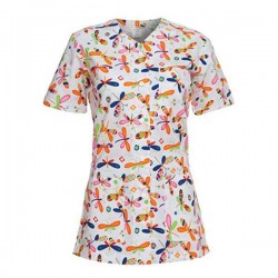 Medical Blouse Carina Dragonflies for Women B-Well 400769
