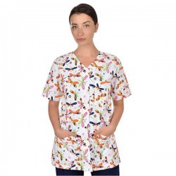 Medical Blouse Carina Dragonflies for Women B-Well 400769