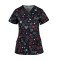 Bambina Dark Hearts Medical Blouse for Women B-Well 400769