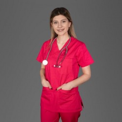 Ιατρική Νοσηλευτική Στολή Scrub Φουξ