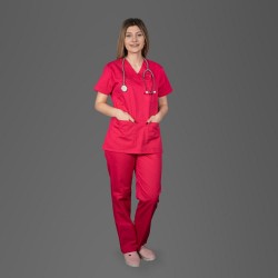 Ιατρική Νοσηλευτική Στολή Scrub Φουξ