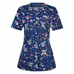 B-Well Carina Koala Medical Robe for Women in Blue Color