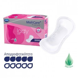 Σερβιέτες Γυναικείες Ελαφράς Ακράτειας MoliCare Premium Lady Pad 5 Σταγόνες (Συσκευασία 14 Τεμαχίων) HARTMANN 168670
